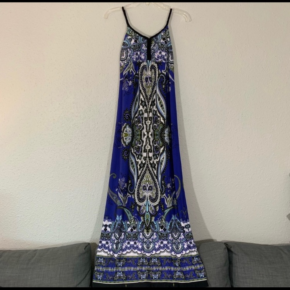 En Focus Studio Boho Print Maxi Dress size 8